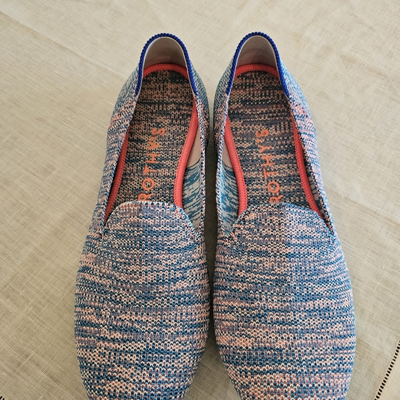 Rothy's The Flat In Turquoise Melange Round Toe Slip-On Flat Womens Shoes Sz 8 - Picture 2 of 14